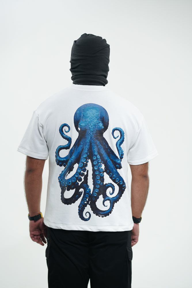 Ocean Blue Octopus white T-Shirt